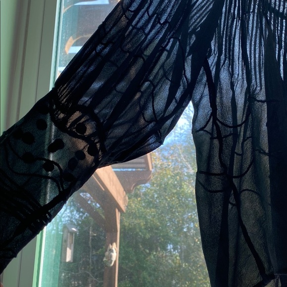 Ulla Johnson Alba Silk Polka Dot Sheer Blouse - Picture 15 of 16